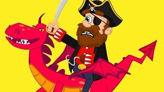 Learn with Pete The Ghost Vilain Dragon and Pirates attack Pete the Ghost Fun Educational Cartoon