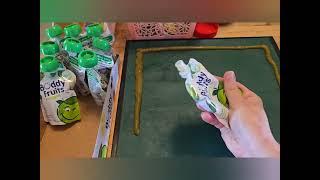Turning squeezy pouches into fruit leather