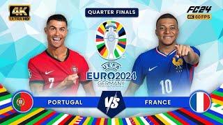 Quarterfinal France vs Portugal 3 - 0 | #france Eliminated#euro2024 | 4K 60FPS | #fc24 #eafc24