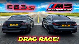 DRAG RACE! 800HP AMG E63 S VS BMW M5 COMPETITION!