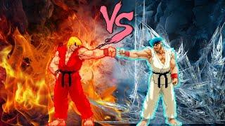 [MUGEN] Fire Ken VS Ice Ryu