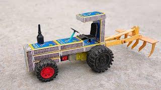 How to make Matchbox Tractor at Home | Diy Mini Tractor | Mini Tractor Science Project