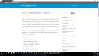 How to Install cPanel on CentOS 7
