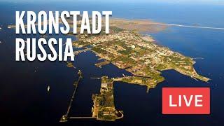 KRONSTADT. The Island of Forts, Main Base of Baltic Fleet and Port. LIVE