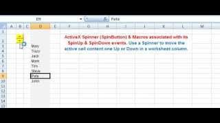 ActiveX Spinner Event Procedure in Excel VBA