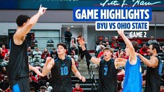 BYU Men's Volleyball vs Ohio State - Game 2 | Full Game Highlights (2024)