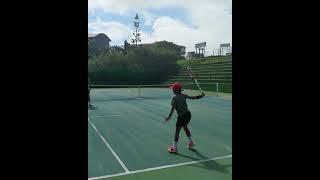 9 Year Old with INCREDIBLE tennis backhand  #shorts