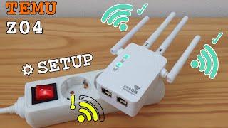 TEMU Z04 Wi-Fi extender dual band • Unboxing, installation, configuration and test