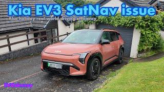 Kia EV3 CCNC Satnav issue also holiday driving efficiency