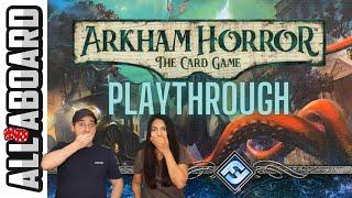 ARKHAM HORROR: THE CARD GAME | Board Game | 2-Player Playthrough | The Gathering