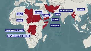Trump announces travel ban affecting a dozen countries set to go into effect Monday