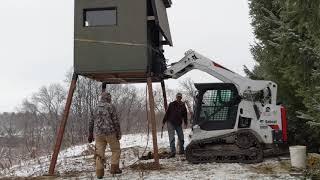 Deer Hunting Blind Set Up - Narrated Time Lapse - Start to Finish