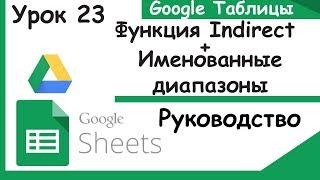 Google таблицы.Именованные диапазоны и функция Indirect.(Google sheets/Exel). Урок 23.