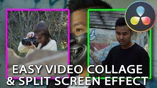 Create Split Screen/Video Collage Effect in DaVinci Resolve 17 | EASY