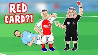 ARSENAL ROBBED? Man City vs Arsenal 2-2 (Trossard red card Haaland Goals Highlights)