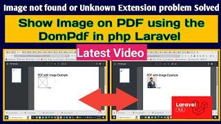 image not found or type unknown dompdf php laravel