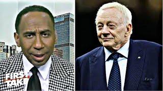 FIRST TAKE | Stephen A. reacts to Jerry Jones says Cowboys won't look to 'fill voids' in free agency