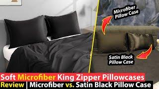 Top Microfiber Pillowcase Review & Unboxing | Microfiber vs. Satin Cover Comparison