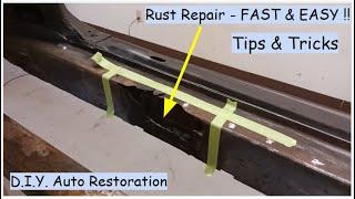 Major rust hole.... How to repair FAST and EASY!    D.I.Y. Auto Restoration