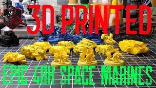 3D PRINTED EPIC 40K SPACE MARINES IN 10MM SCALE | WARHAMMER 40K | MOOSEWORKS PLASTIC SOLDIERS