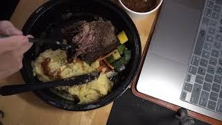 ASMR - STEAK + GRAVY AND POTATOES SOUNDS