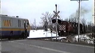 Near Fatal Head on Via Train CP Freight Smithfalls 2