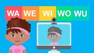 Silabas wa we wi wo wu. Educativo infantil