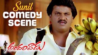 Andarivaadu Movie Comedy Scenes | Sunil Entry Comedy Scene | Chiranjeevi, Prakash Raj, Rimi Sen