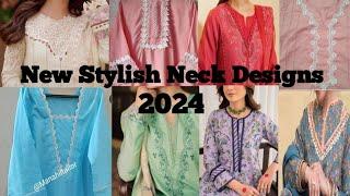 New Stylish Neck Designs With Lace|Trendy Neck Designs For Kameez|Neck Designs For Winter 2024