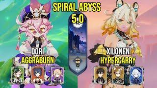 C6 Dori Aggraburn & C2 Xilonen Hypercarry | Spiral Abyss 5.1 - 5.0 | Genshin Impact