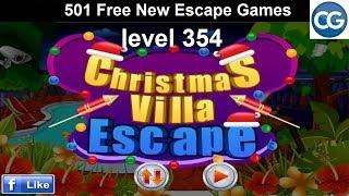 [Walkthrough] 501 Free New Escape Games level 354 - Christmas villa escape - Complete Game