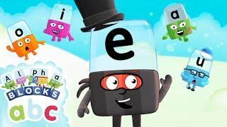 Alphablocks - Magic E and Other Vowels! | Home School Help | Phonics | Learn to Read