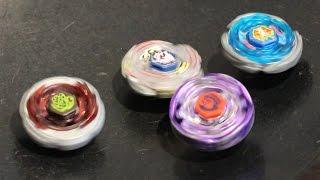 Earth Eagle vs Lightning Ldrago vs Strom Pegasus vs Rock Scorpio! Metal Fight Beyblade 4 Way Battle!