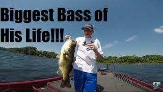 Bass Fishing: Young Angler Catches His Biggest Bass Ever!!!