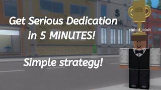 GET THE SERIOUS DEDICATION BADGE IN LESS THAN 5 MINUTES!?! (Cook Burgers Roblox) (now patched )