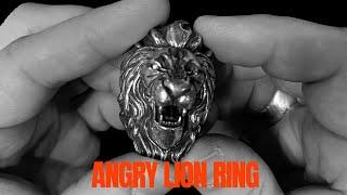 Silver Angry Diamond Lion Ring | Worn By Arnold Schwarzenegger | AJT Jewellery