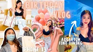 BIRTHDAY VLOG | Gift unboxing & shopping spree (iPhone 13 + New Bag) & Ocean restaurant Dinner