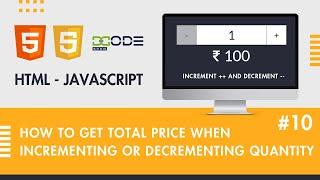 How To Increment And Decrement Counter on Button Click in JavaScript | Increment & Decrement