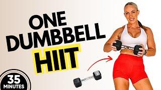 35 min ONE DUMBBELL HIIT Workout | ALL STANDING | NO REPEAT