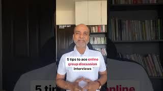 5 tips to ace online group discussion interviews #shorts