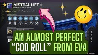 A LUCKY Almost Perfect "GOD ROLL" MISTRAL LIFT linear fusion rifle drop from Eva Levante [Destiny 2]