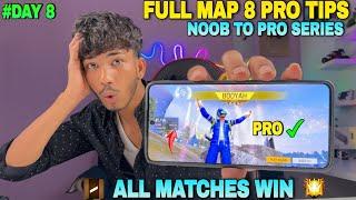 FREE FIRE FULL MAP RANKED PRO TIPS & TRICKS! Noob to Pro Series Day 8