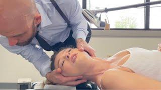 A Very Crunchy Neck ~ Model Alice Antoinette ~ ASMR Cracks & Relax Chiropractic Sleepy Time Tactic.