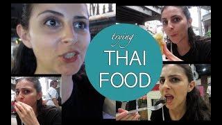 Trying Thai Food in Bangkok Thailand - Travel Vlog