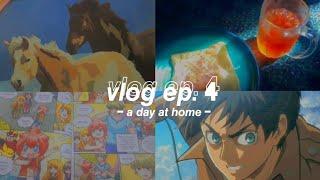 vlog 4 :: breakfast, painting &  bingeing aot!