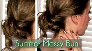 Messy, Twisted Bun in 2 Minutes || RachhLoves