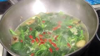 Chinese spinach soup  [English Subtitled] 上汤苋菜