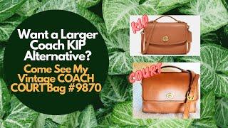 Want a Larger COACH KIP? Come See My Vintage COACH COURT Bag #9870! A Gorgeous 90's Alternative.