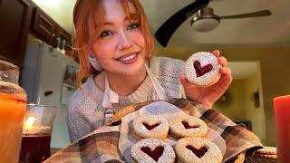 ASMR Baking Raspberry Shortbread Cookies ️ (Close Whispered Voiceover)