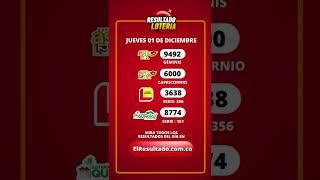 RESULTADO DE LA LOTERIA BOGOTA - LOTERIA QUINDIO Y ASTRO SOL LUNA JUEVES 01 DE DICIEMBRE  #Shorts